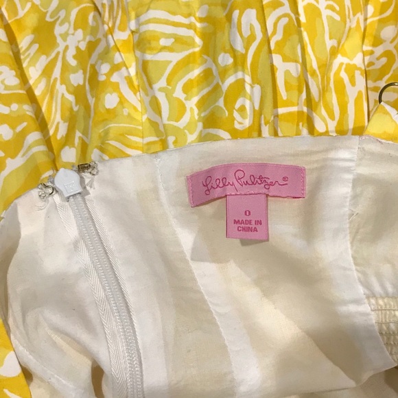 Lilly Pulitzer Christine Yellow Sundress Size 0 - Picture 3 of 5